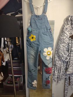 Cutest Flower Denim Overalls