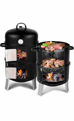 Vertical Charcoal Smoker Grill
