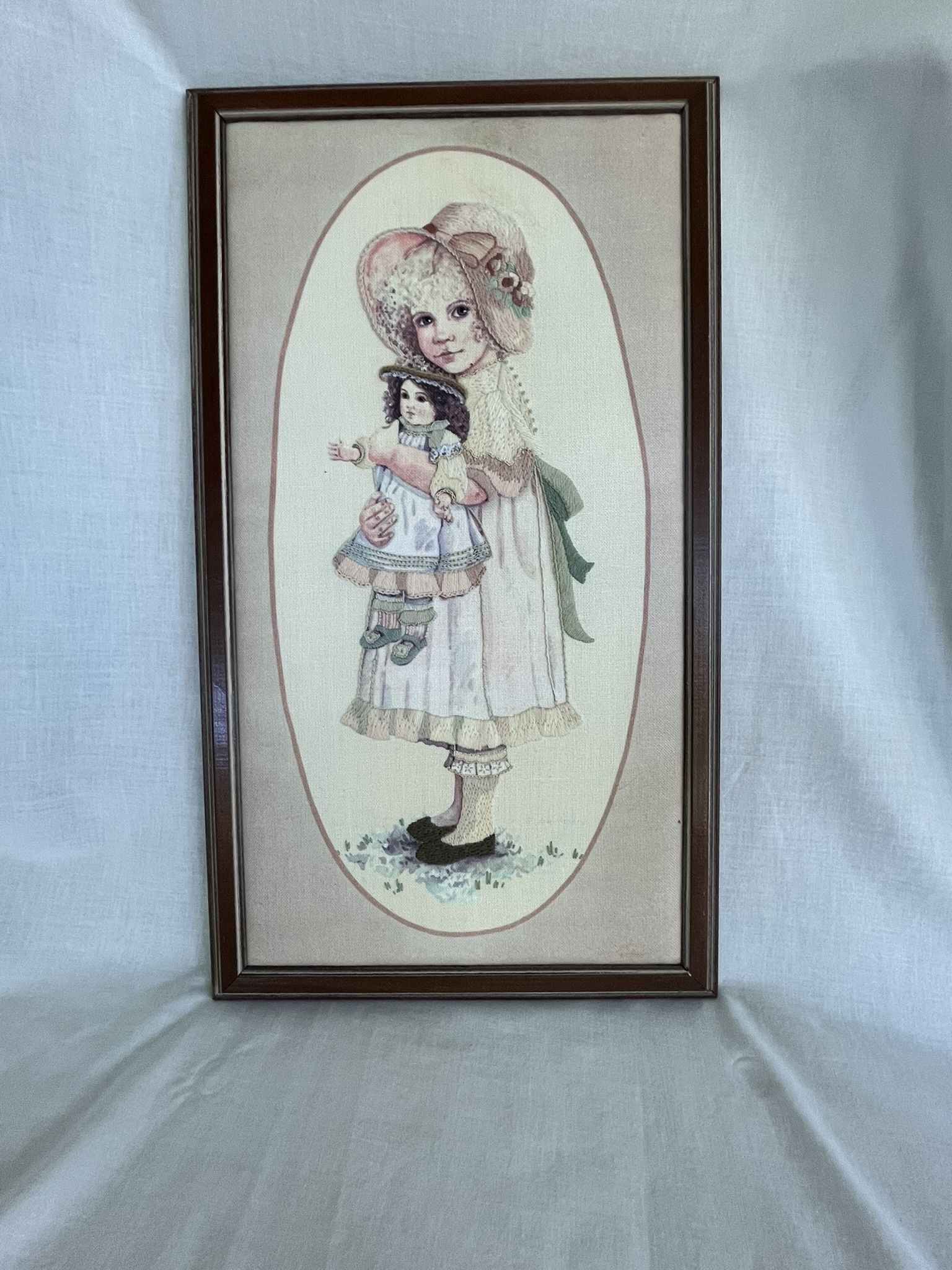 Jan Hagara Mandy Girl Crewel Wall Art