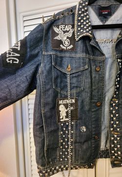 Vintage 80s/90s punk rock hardcore scene band jean jacket w