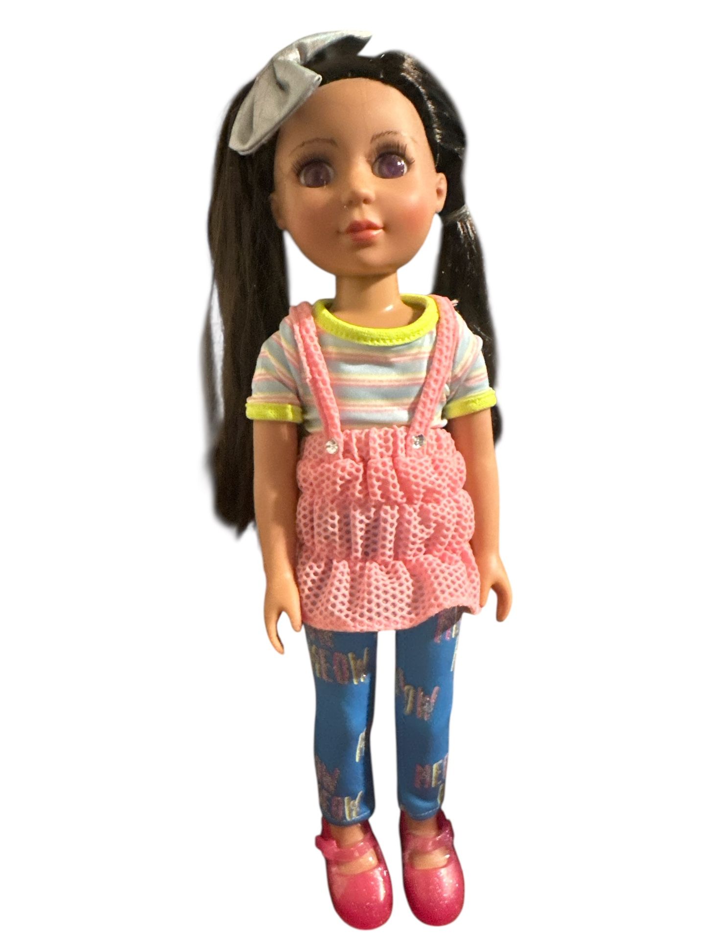 Glitter girl 14-inch doll: Tippi has beautiful brown eyes, long eyelashes, and long, silky brown hair that's fun to brush and style! T-412