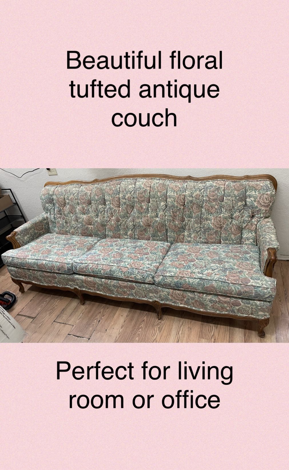 Vintage Floral Couch 
