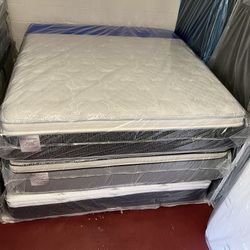 King Size Mattress 14” Inches Thick Pillow Top Deluxe New From Factory Available All Size Same Day Delivery