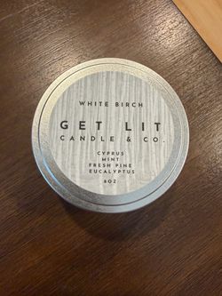 Scented candle:  White Birch