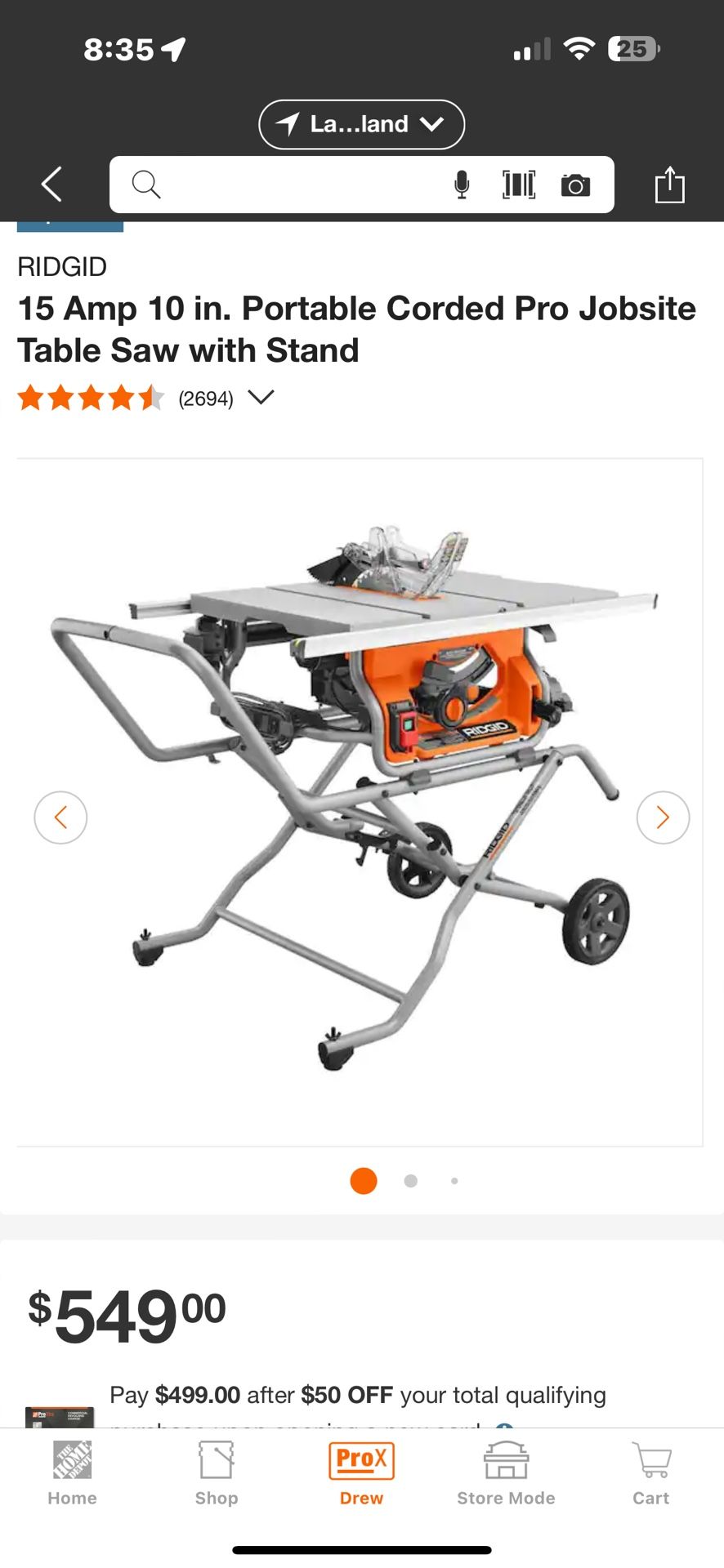 Ridgid Table Saw