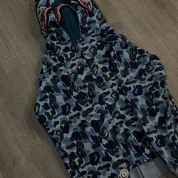 Bathing Ape Blue Camo Hoodie