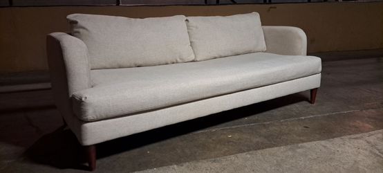 Beautiful Oatmeal Fabric Sofa.