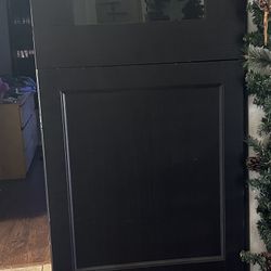 Tall Black Ikea Bookshelf Cabinet $60