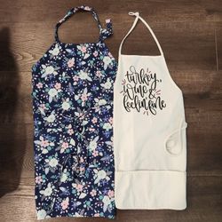 two kitchen aprons, good condition 