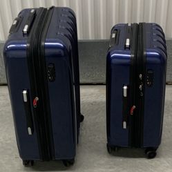 🐇 DELSEY PARIS Helium Aero Hardside Expandable Luggage with Spinner Wheels, Blue Cobalt, 2-Piece Set (19/24)... Value $370