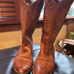 Brown Leather Cowboy Boots – Vintage Western Cowgirl Style