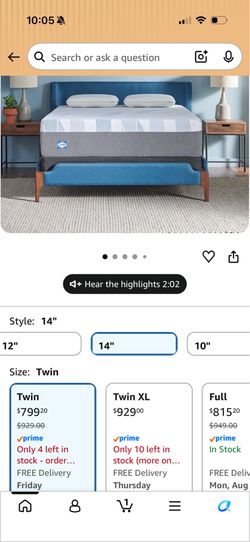 Sealy 14” twin mattress