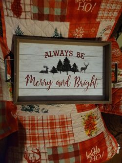 Christmas Decoration Tray Sign