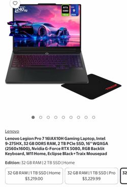 Lenovo Legion Pro 7 16IAX10H