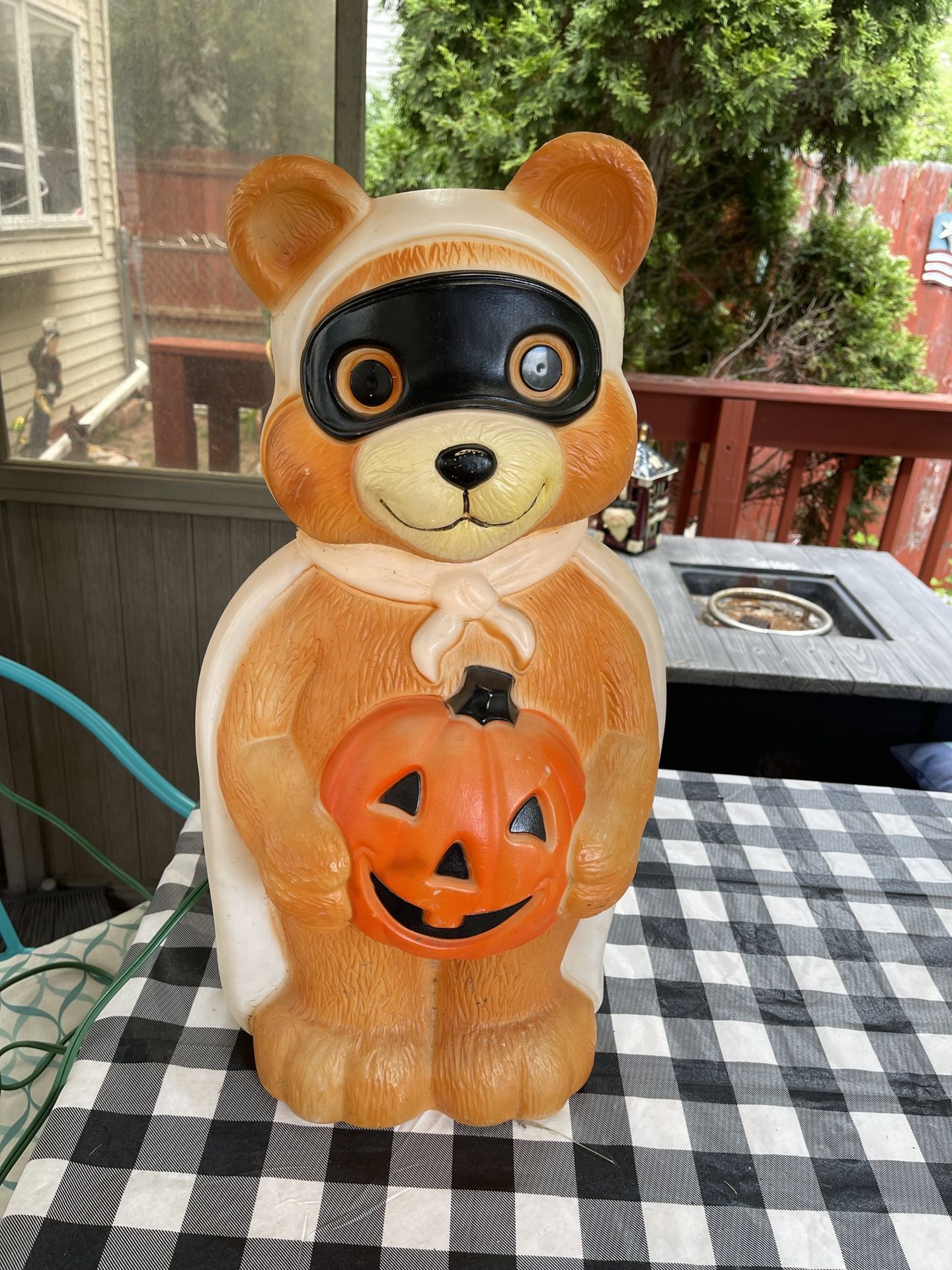 Vintage Empire Blow Mold Teddy Bear Bandit