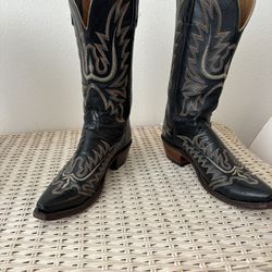 Women’s Size 7 Stitched Black Cowboy Boots $135 OBO