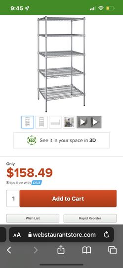 2 Sets Of NSF Wire Shelves , 4 Tier, 