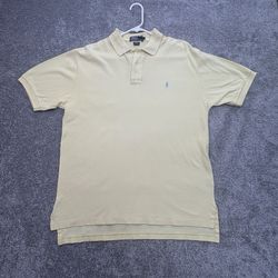 Polo Ralph Lauren Men’s Size L Pale Yellow Cotton Polo Shirt