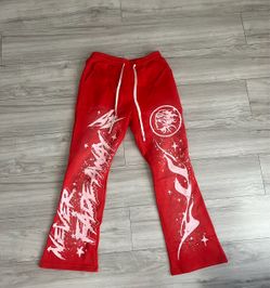 ✨New Red Hellstar Flared Sweatpants  (Medium)