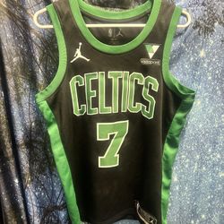 Jaylen Brown Celtics Jersey Official Jordan Brand (Medium)