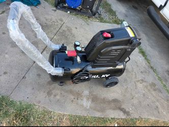 Husky 8 Gal. 150 PSI Portable Electric Oil-Free Horizontal Hotdog Air Compressor