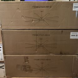 Aaron 6 ft. Indoor Black Ceiling Fans with LED Light