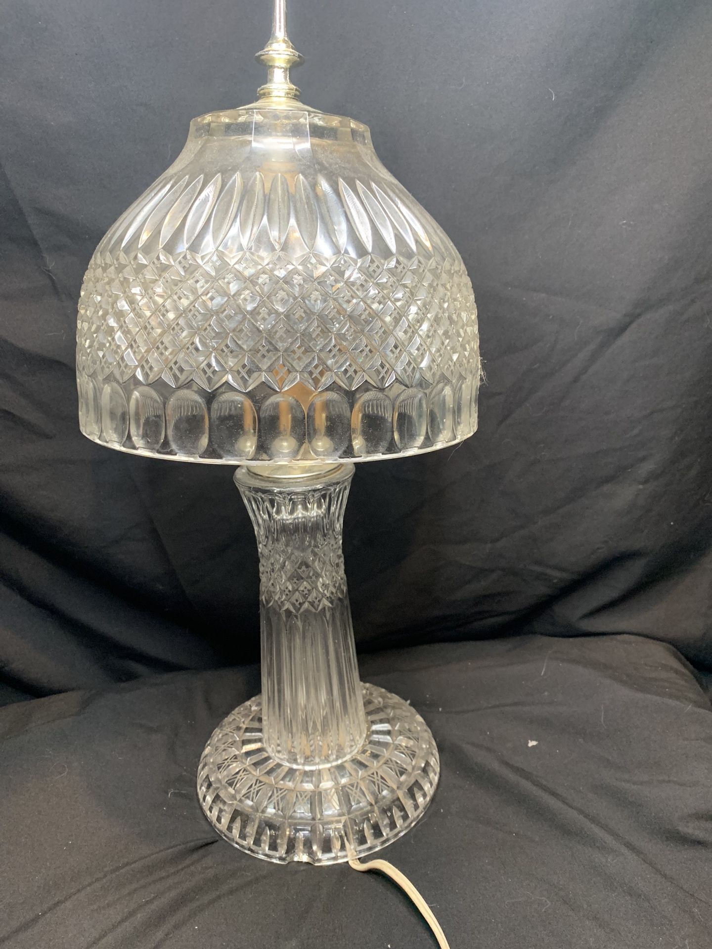 Vintage Boudoir Crystal Lamp 