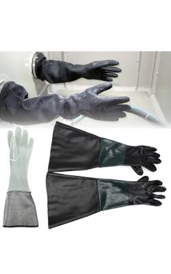 23.6" Rubber Sandblast Cabinet Gloves