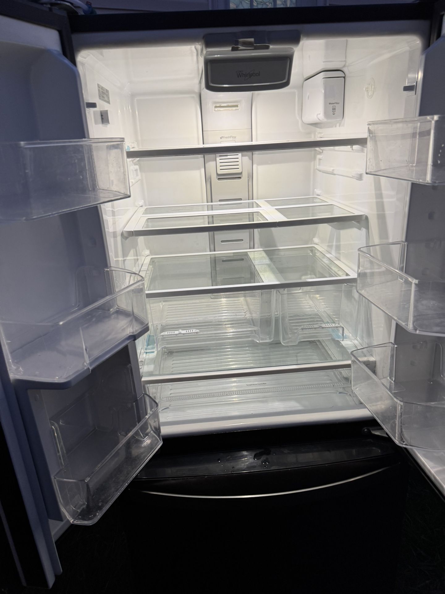 Beautiful Black Stainless Steel Whirlpool Refrigerator Ready For Pick Up And A New Home 450 OBO
