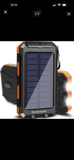 Brand new in box Solar Charger Power Bank, 20000mAh Portable Outdoor Waterproof Solar Battery Charger, Camping External Backup Battery Pack USB C Port