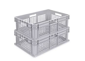 4 Big And Strong Plastic Containers Storage Bins Stackables- Totes - Trays 24” X 16” X 8”