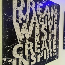 Motivational/Inspirational Canvas – Dream, Imagine, Wish, Create, Inspire