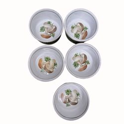 Vintage Louis Lourioux Mini Soufflé Dish Set of 5 Le Faune Porcelain Made France 