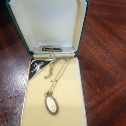 Vintage 12K Gold Filled Hand-Engraved Necklace with Original Box