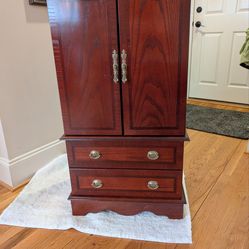 Cherry jewelry armoire