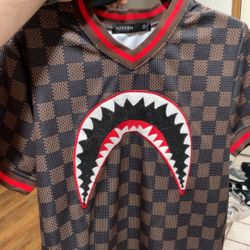Bape Shark X LV Monogram Hudson Jersey 