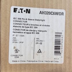EATON -IEC 309 Pin And Sleeve Watertight Connector IP67 #AH320C6WDR