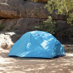 Backpacking Tent for 2 People, Ultra Lightweight, Camping, Professional Tent, Camping Gear, Waterproof, Windproof, Lightweight, Compact, Blue, 3 Seaso