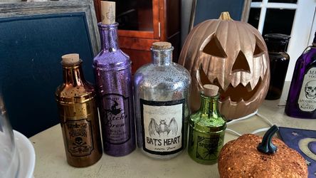 Halloween Decorative Potion Bottle Set
