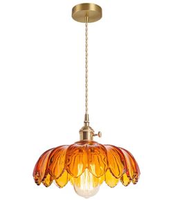 Amber Glass Pendant Light Fixtures