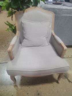 Classic Antiqued French Accent Chair (New)