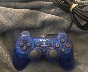Official Sony PlayStation 2 PS2 DualShock 2 Translucent Blue Wired Controller  Price: $25  Authentic Official Sony DualShock 2 controller for PlayStat