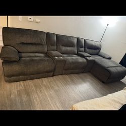 Pacifica Sectional Sofa 136” 5 Piece Power Reclining 