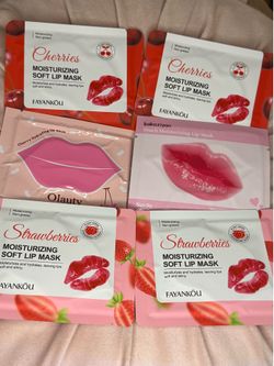 Lip masks and Gold Eye masks/ Mascaras