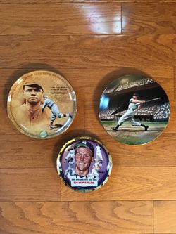 New York Yankees Commemorative Ruth, DiMaggio and Mantle Plates