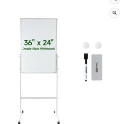 Pen + Gear Mobile Dry Erase Board, 24 X 36 inch, Whiteboard