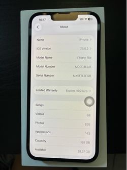 Apple iPhone 16e 128GB Factory Unlocked | 97% Battery | Like New | Box + Case
