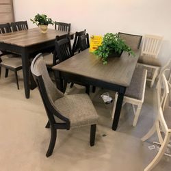 Tyler Creek Black-Gray Dining Room Set
Table+4 Side Chairs+Bench