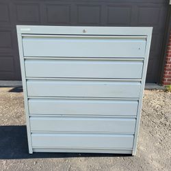 Eaton Optimedia 6 Drawer Metal Cabinet - 6" Drawers.  36" W x 18.5"D x 42"H - Garage or Office.