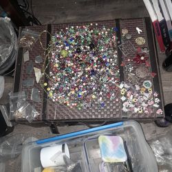Huge Lot Of Beads, Charms, Pendants, and Jewelry Making Supplies
